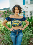 Michigan Wolverines Off Shoulder Crop Top - XS/S